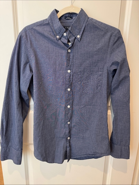 J. Crew Other - J. Crew Flex Washed Slim Untucked Blue Button-Down Chambray Shirt
